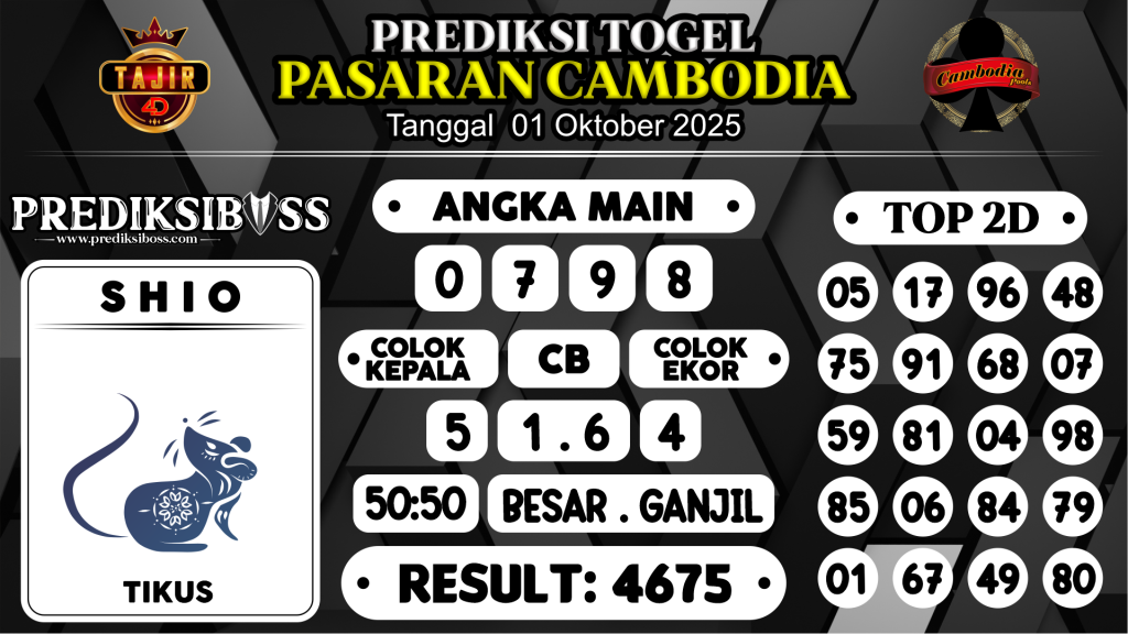 https://prediksibossviral.com/prediksi-boss-togel-cambodia-rabu-01-oktober-2025/